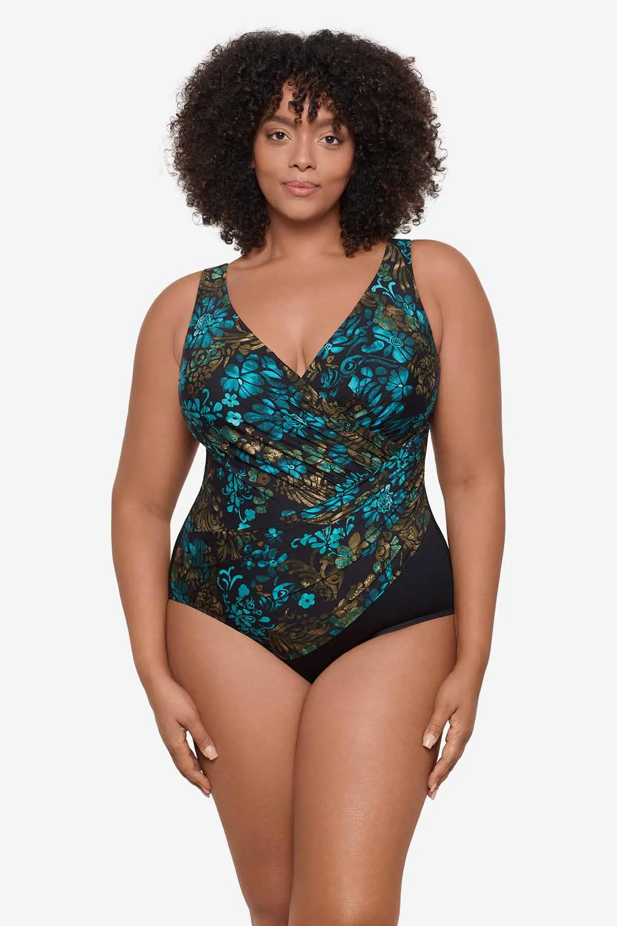 Plus Size Oceanus One Piece in Flor De Mare sold by Miraclesuit