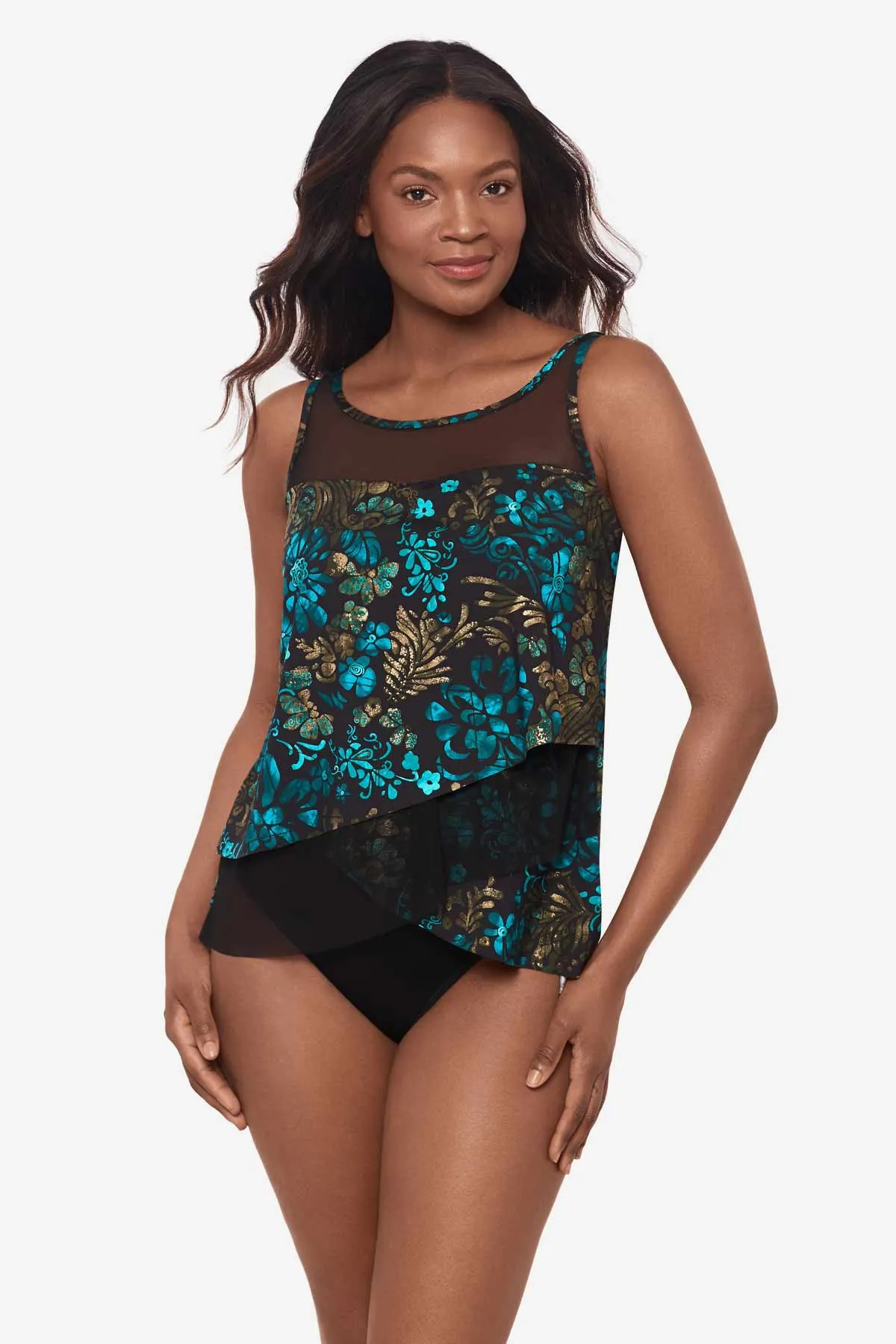 Mirage Tankini Top in Flor De Mare sold by Miraclesuit