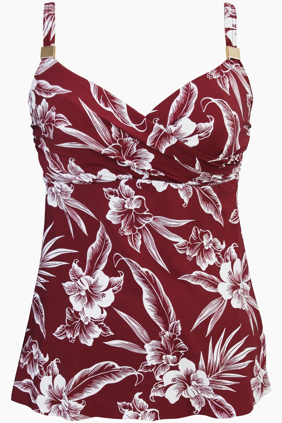 D-Cup Hibiskiss Criss Cross Tankini Set sold by Miraclesuit