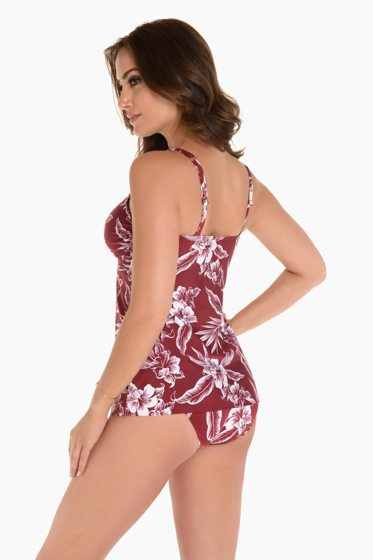 D-Cup Hibiskiss Criss Cross Tankini Set sold by Miraclesuit product image thumbnail 5