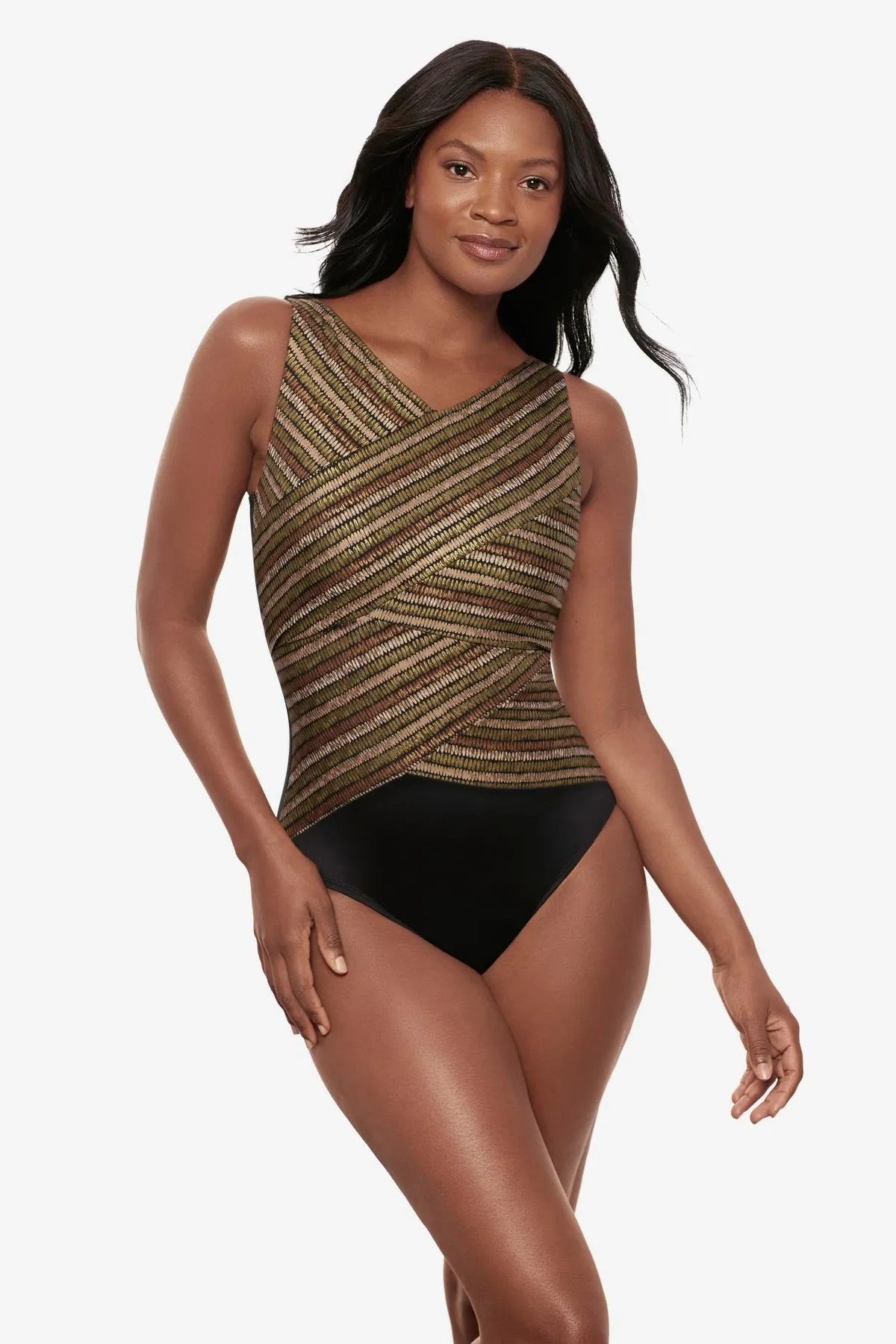 Brio One Piece in Sparkle Sands sold by Miraclesuit