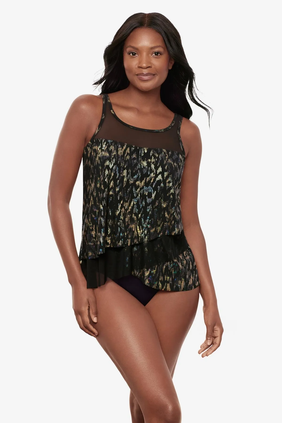 Mirage Tankini Top in Sparkle Plenty sold by Miraclesuit