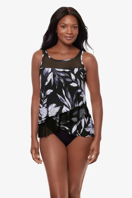 Mirage Tankini Top in Fiore Di Luna sold by Miraclesuit