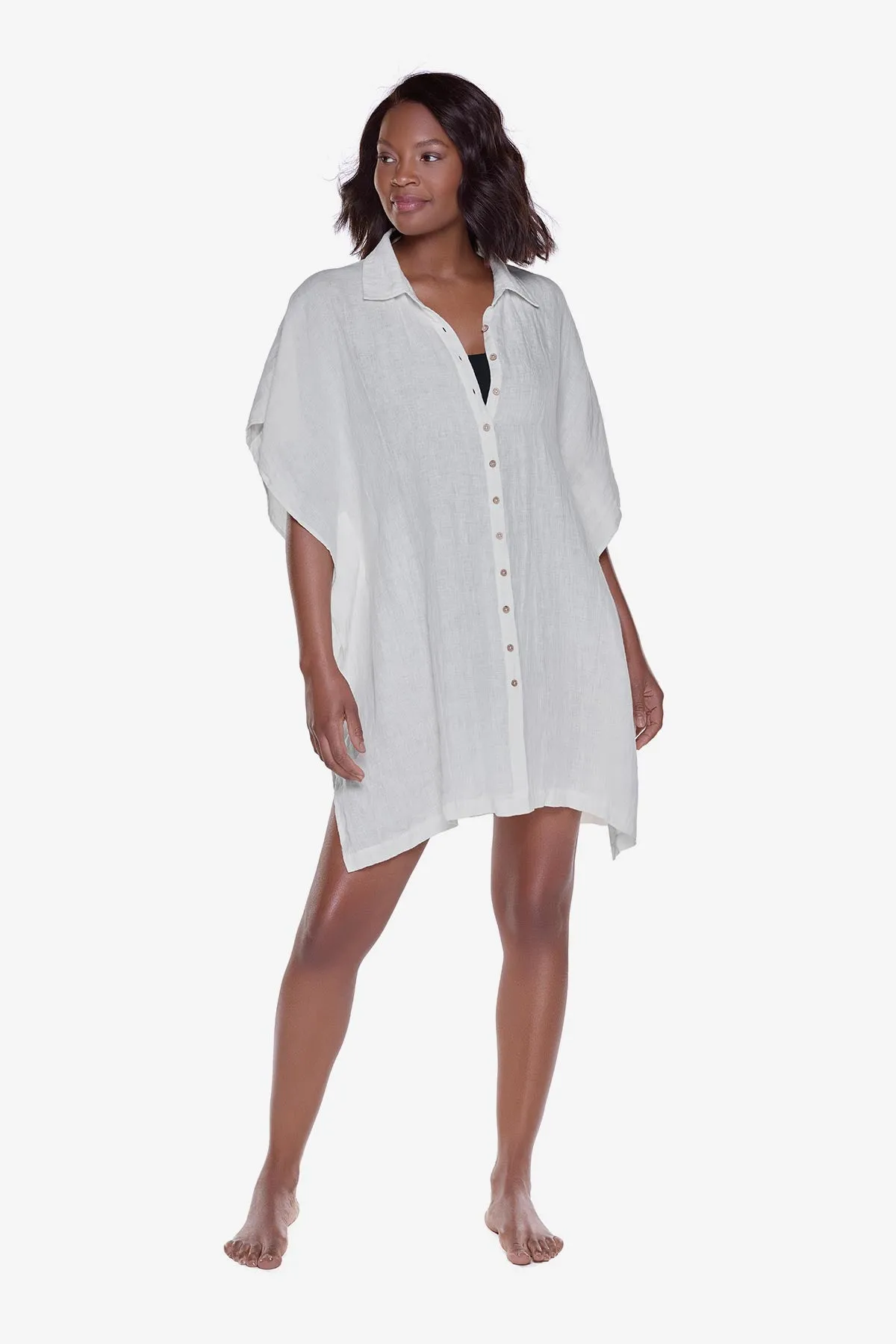Beach Shirt Cover Up in Ivory sold by Miraclesuit