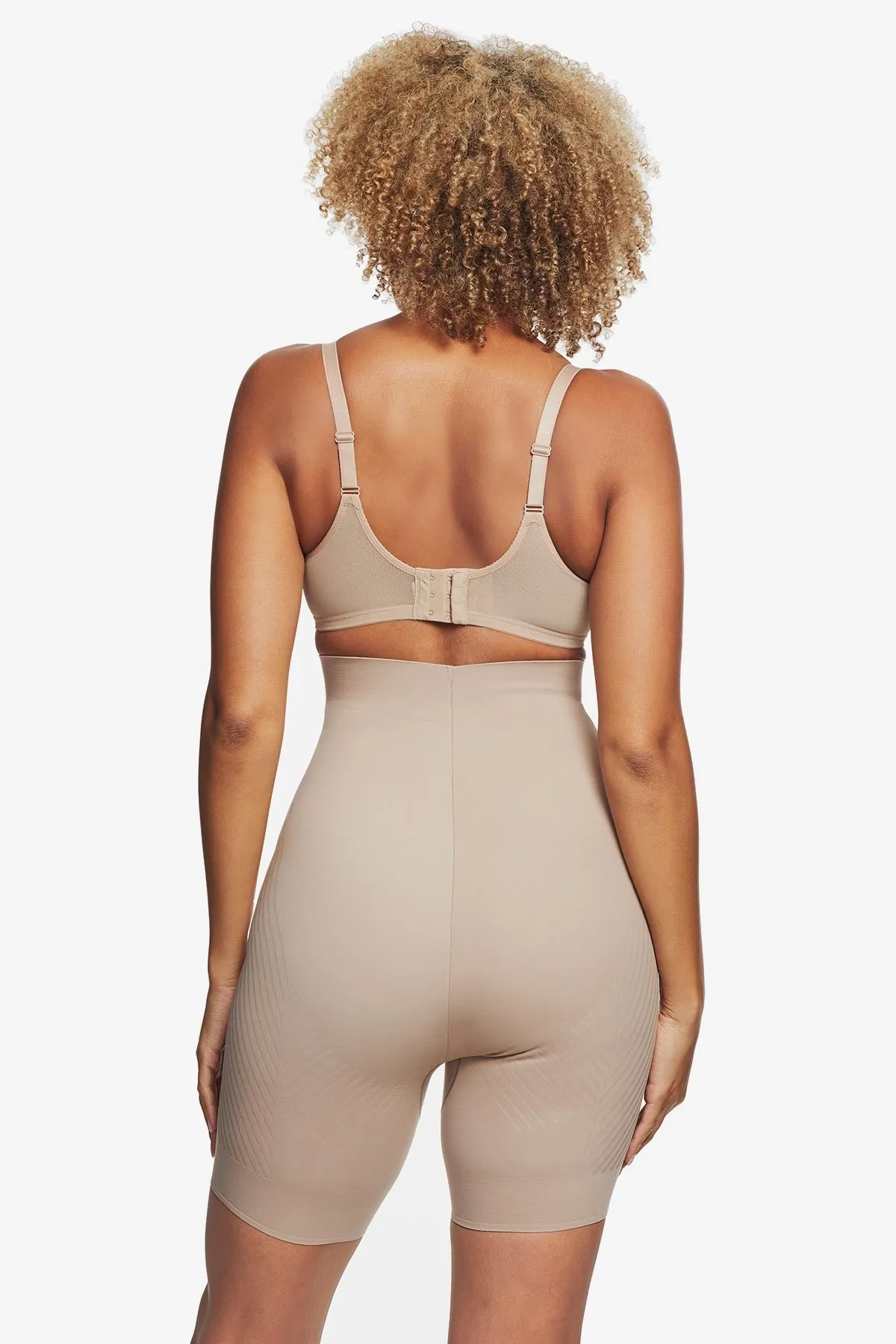 Iconic Core High-Waist Thigh Slimmer with Rear Lift in Stucco sold by Miraclesuit product image thumbnail 3