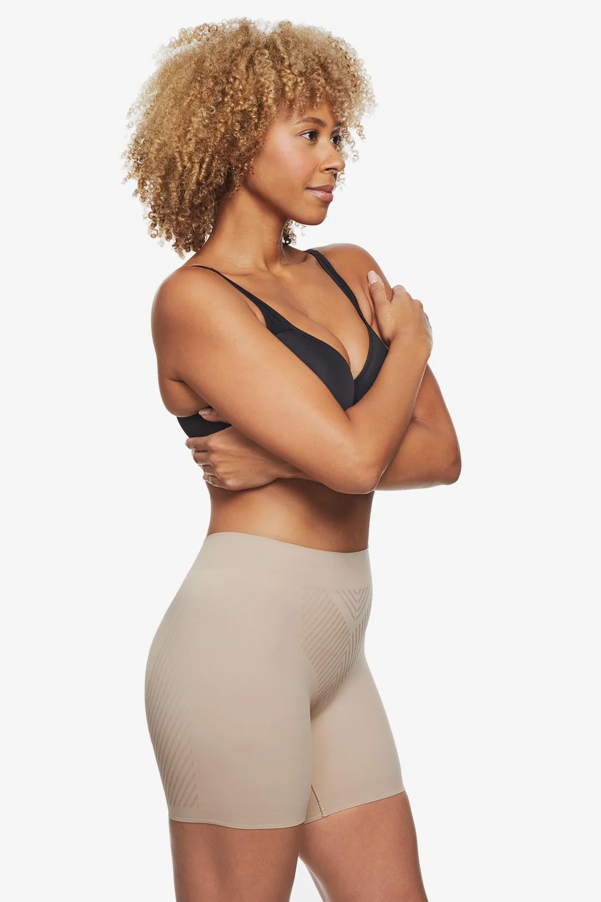 Iconic Core Mid-Thigh Shaping Short with Rear Lift in Stucco sold by Miraclesuit product image thumbnail 2