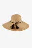 Vivetta Wide Brim Hat in Natural/Black sold by Miraclesuit