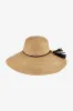 Vivetta Wide Brim Hat in Natural/Black sold by Miraclesuit