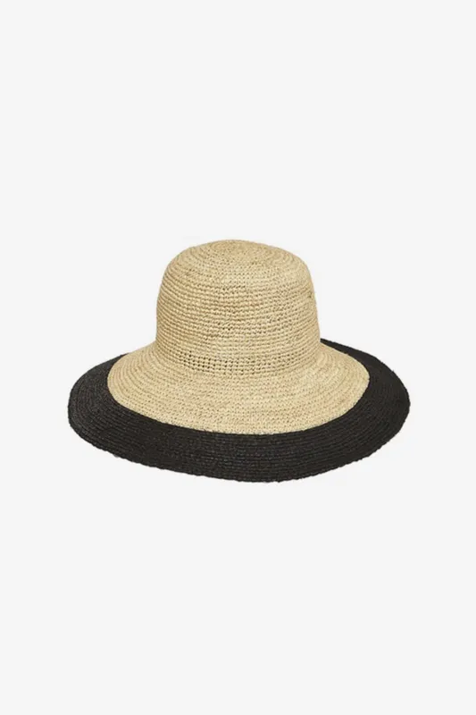 Lucia Standard Brim Hat in Black sold by Miraclesuit