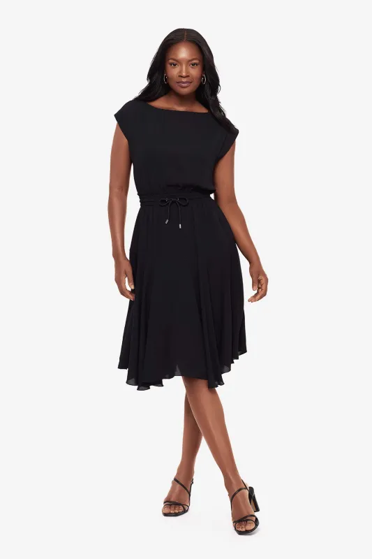 Soft Georgette Float Dress in Black sold by Miraclesuit