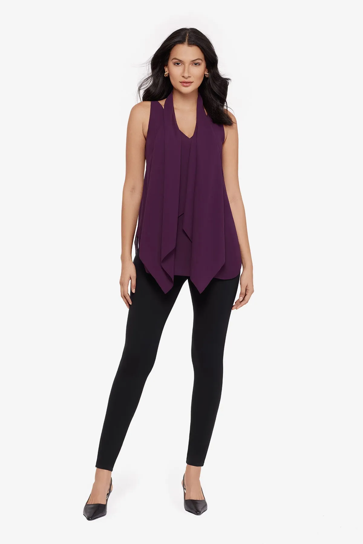 Soft Georgette Layered Tunic in Plum sold by Miraclesuit product image thumbnail 2