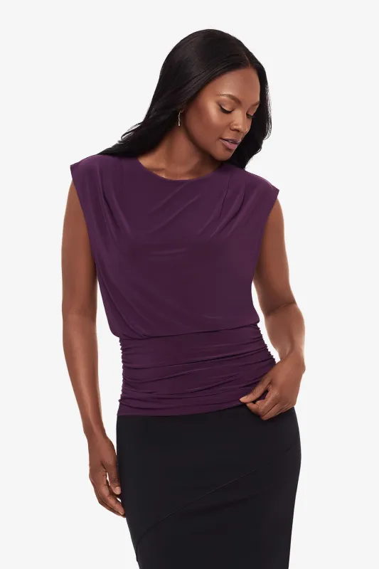 Tabi Blouson Top in Plum sold by Miraclesuit