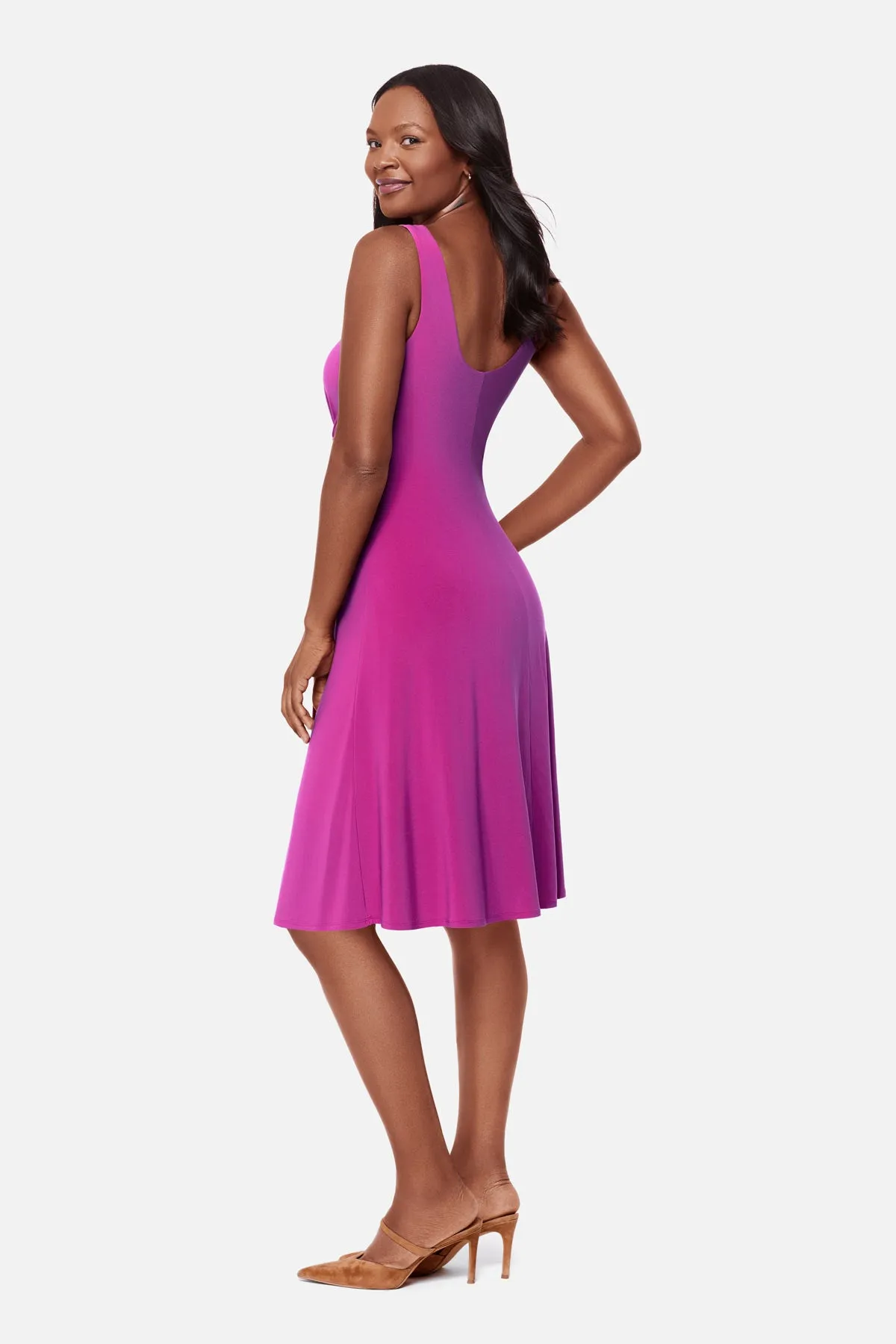 Remi Fit & Flair Shaping Dress in Framboise sold by Miraclesuit product image thumbnail 4