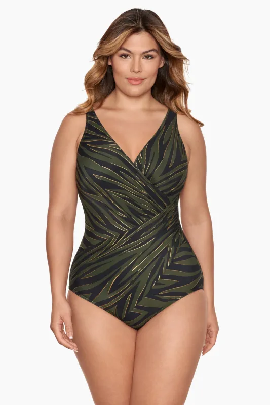 Plus Size Oceanus One Piece in Seabra sold by Miraclesuit