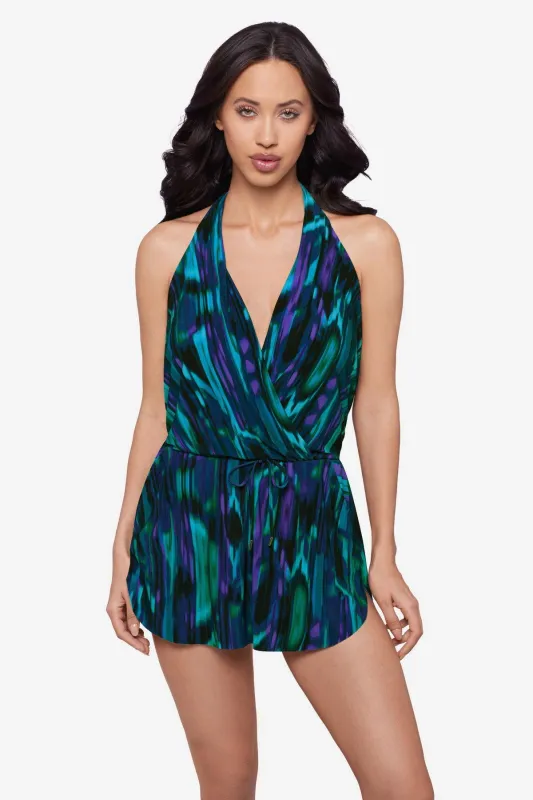 Ellie Swim Dress in Rainfall sold by Miraclesuit