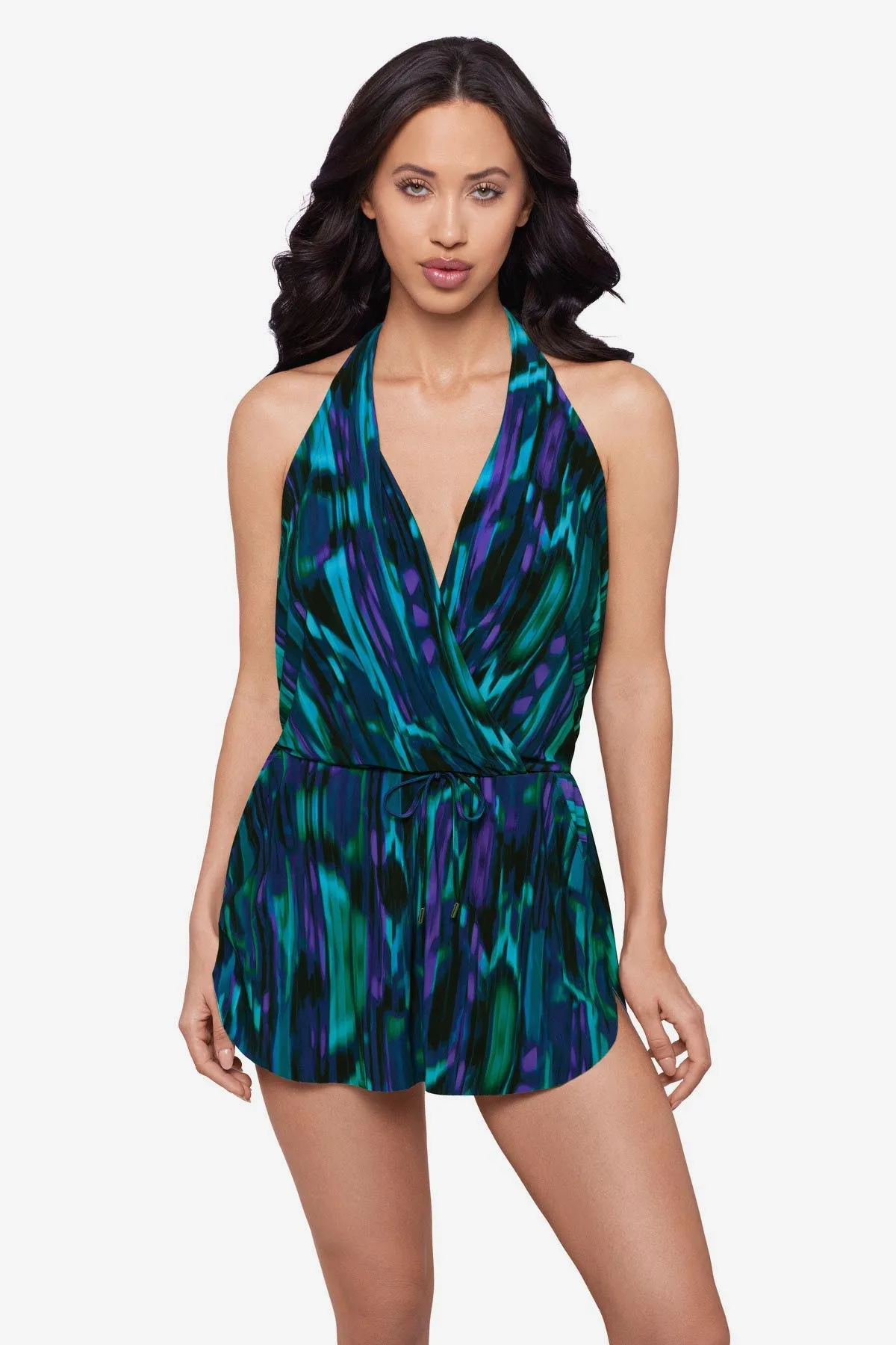 Ellie Swim Dress in Rainfall sold by Miraclesuit