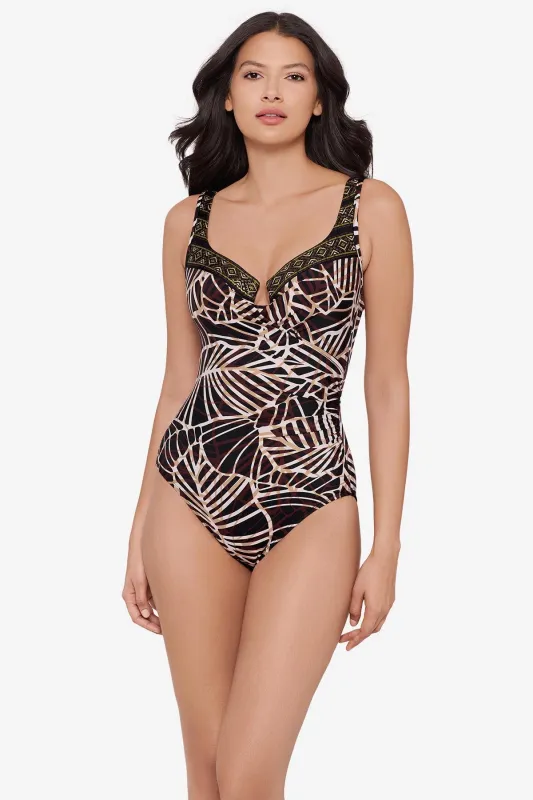 Escape One Piece in Let's Be Fronds sold by Miraclesuit