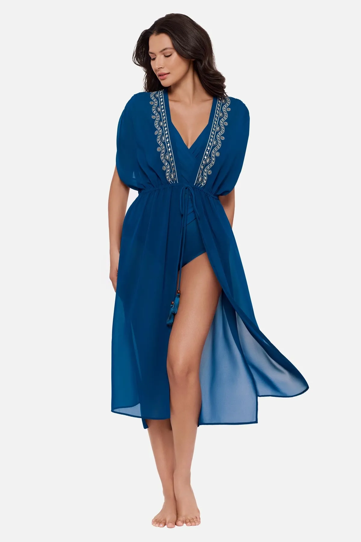 Beach Etc Beaded Long Kimono Cover Up sold by Miraclesuit product image thumbnail 2