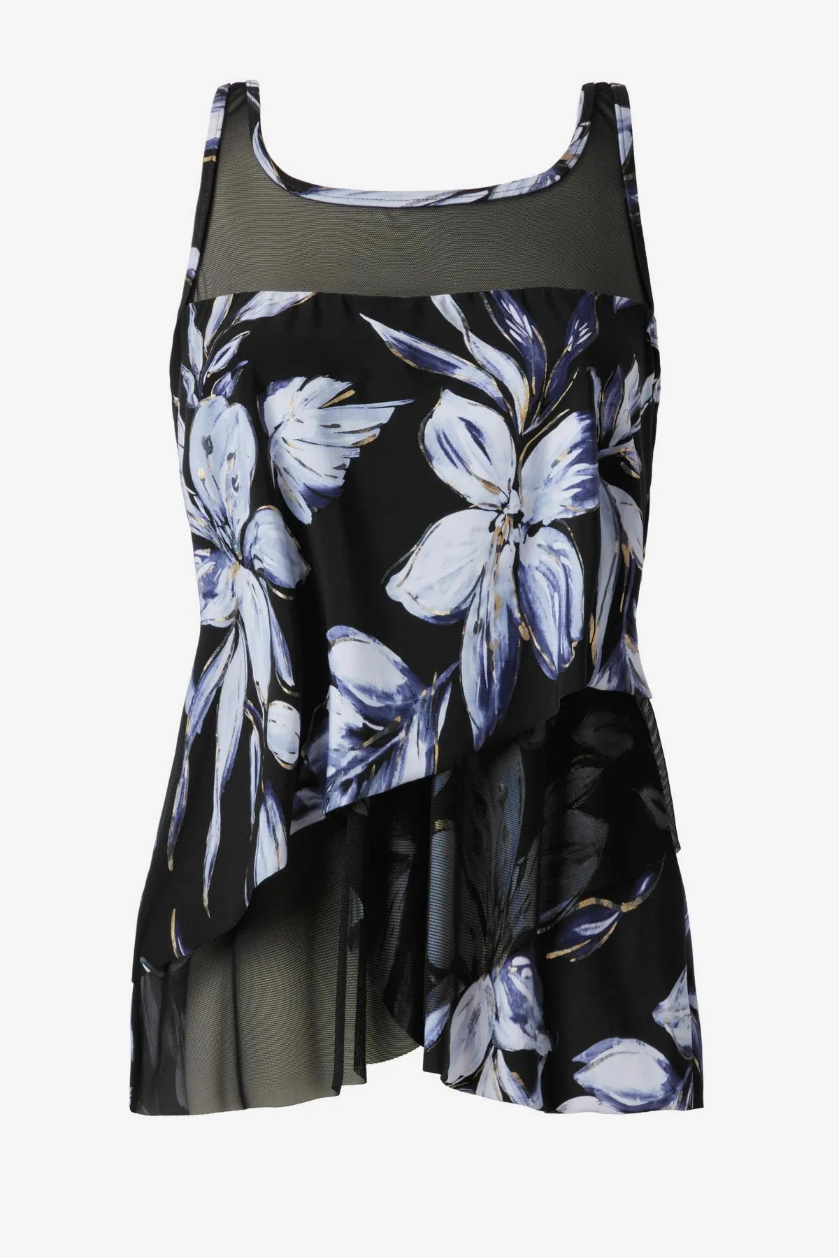 Plus Size Mirage Tankini Top in Fiore Di Luna sold by Miraclesuit product image thumbnail 4