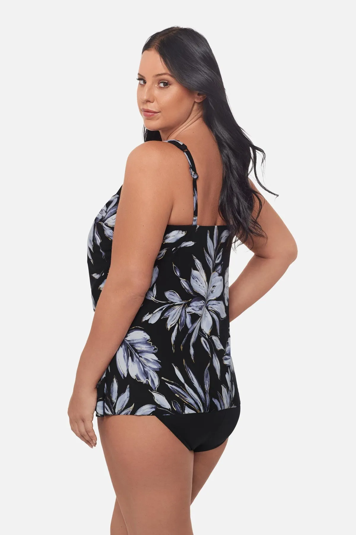 Plus Size Mirage Tankini Top in Fiore Di Luna sold by Miraclesuit product image thumbnail 2