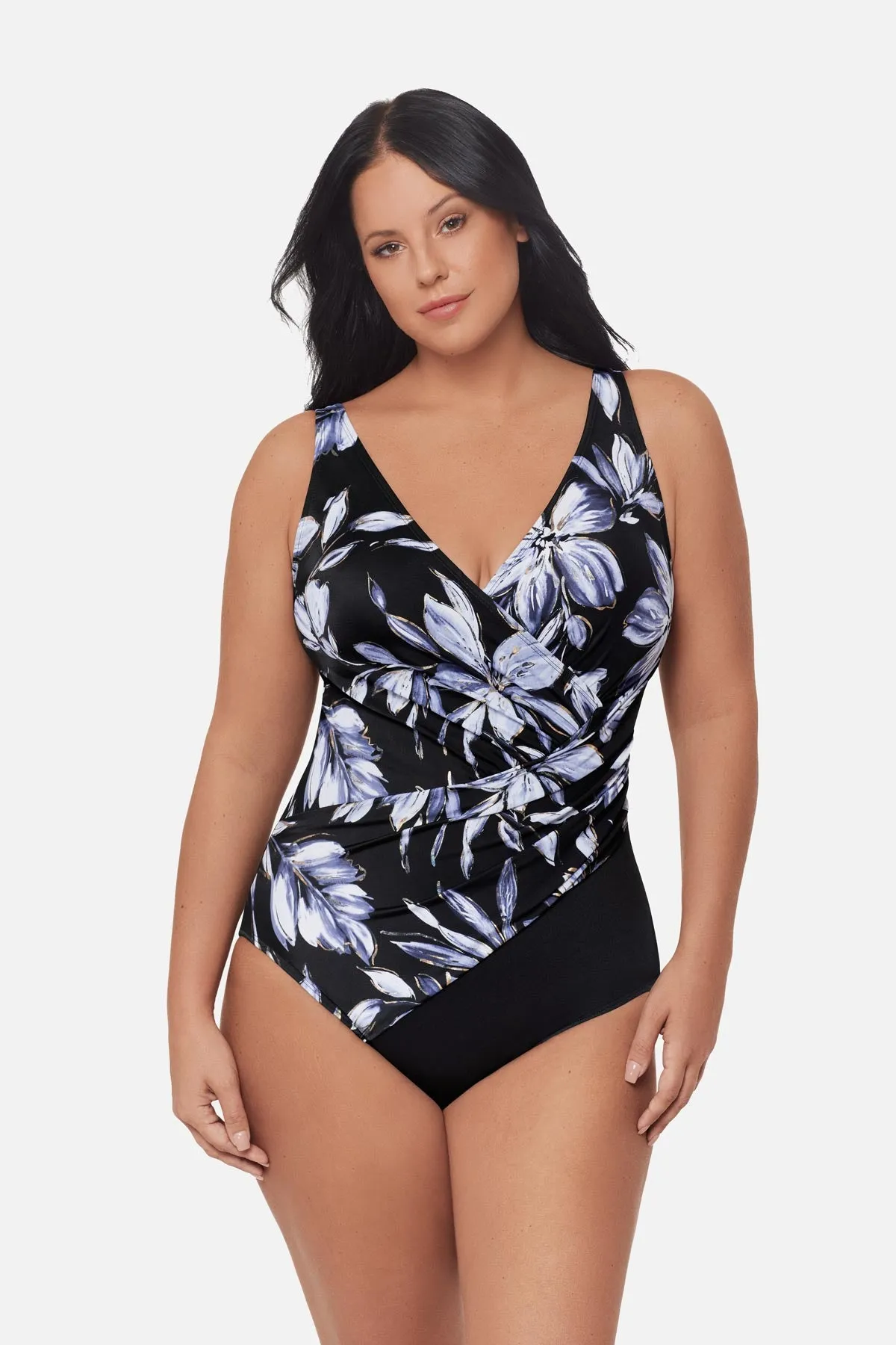 Plus Size Oceanus One Piece in Fiore Di Luna sold by Miraclesuit