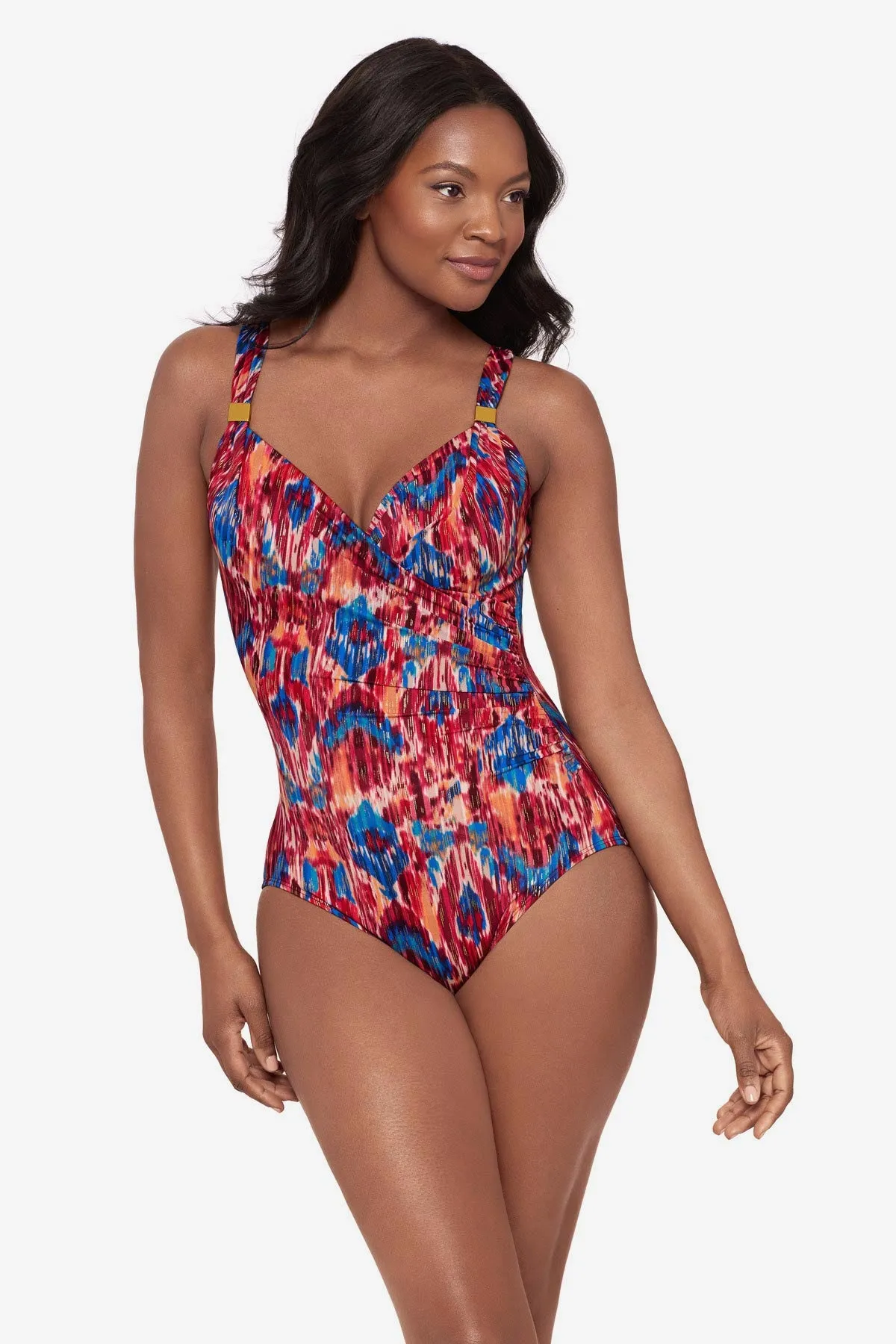DD-Cup Siren One Piece in Ikat Dorado sold by Miraclesuit