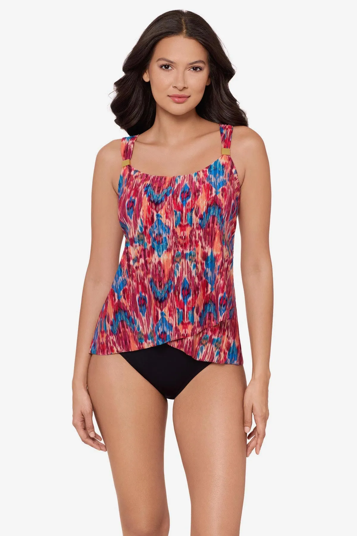 DD-Cup Dazzle Tankini Top in Ikat Dorado sold by Miraclesuit