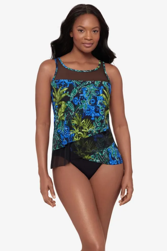 DD-Cup Mirage Tankini Top in Gasparilla sold by Miraclesuit