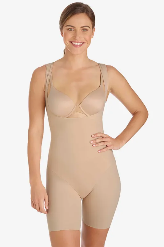 Shape Away® Open Bust Thigh Slimmer Bodysuit sold by Miraclesuit