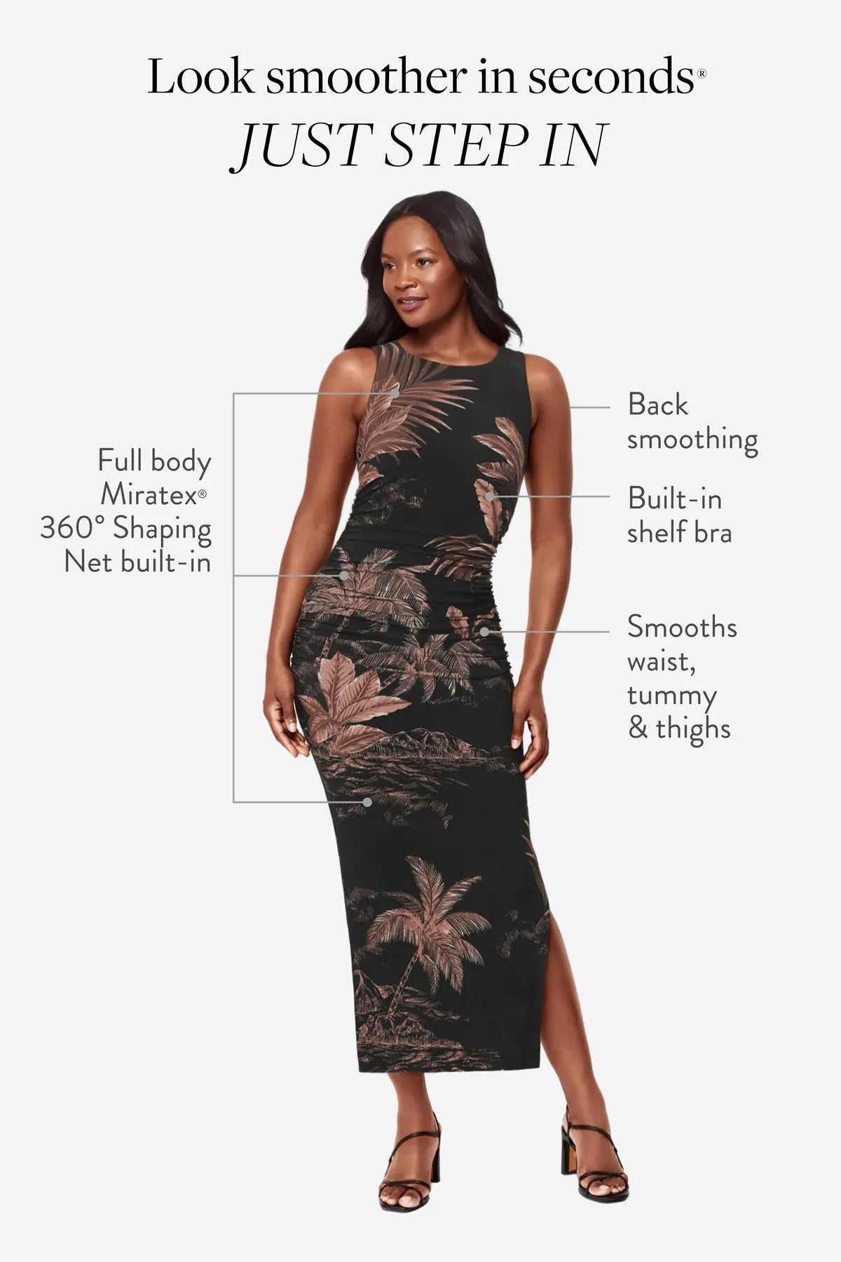 Roxi Shaping Dress in Coco Palm sold by Miraclesuit product image thumbnail 2