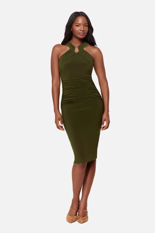 Idol Shaping Dress in Nori sold by Miraclesuit