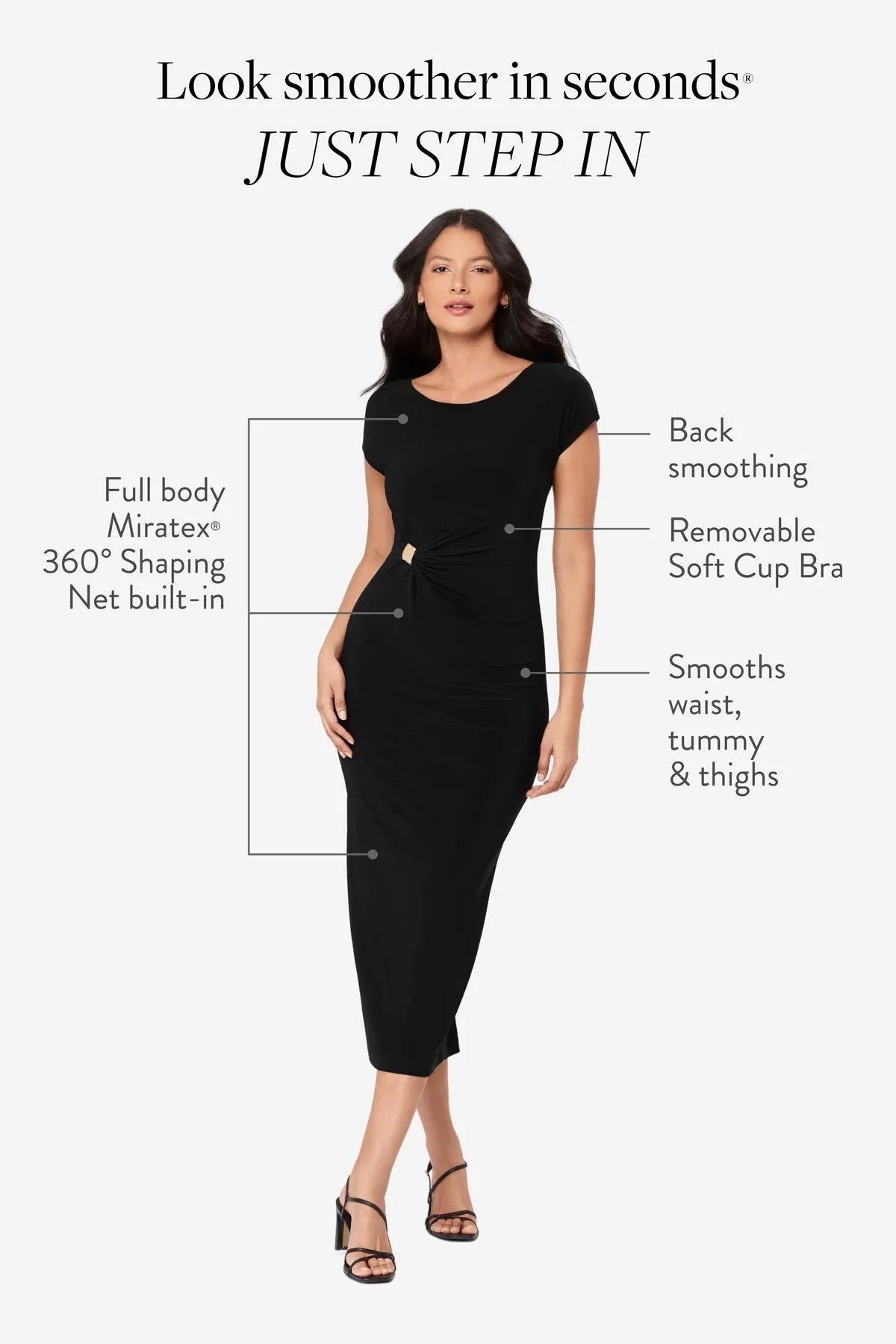 Isla Shaping Dress in Black sold by Miraclesuit product image thumbnail 2