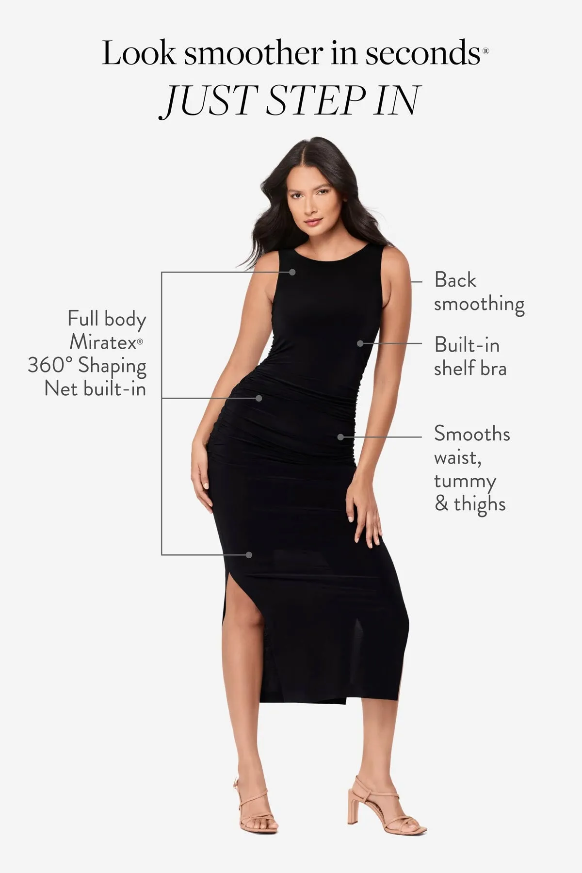 Roxi Shaping Dress in Black sold by Miraclesuit product image thumbnail 2