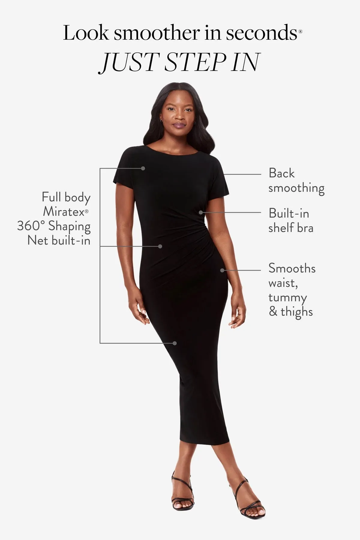 Sami Shaping Dress in Black sold by Miraclesuit product image thumbnail 2