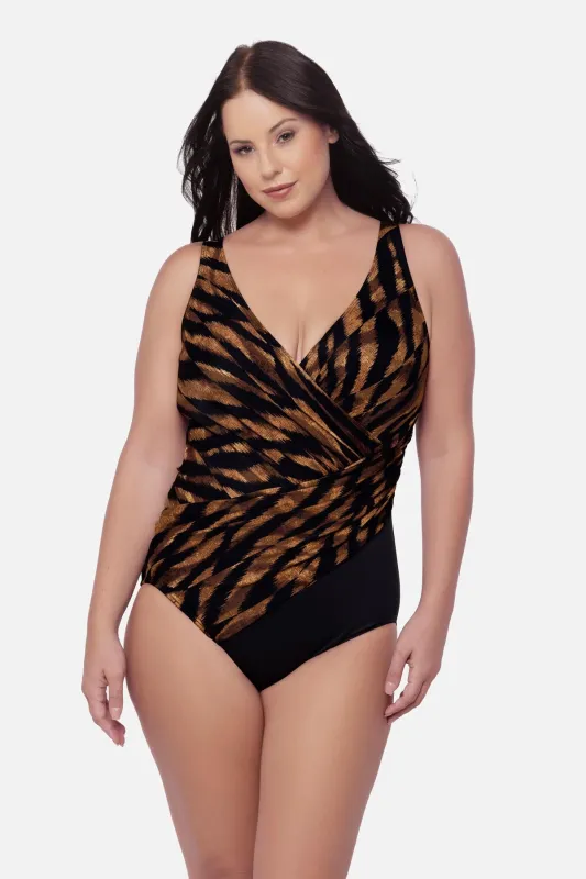 Plus Size Oceanus One Piece in Raya De Safari sold by Miraclesuit