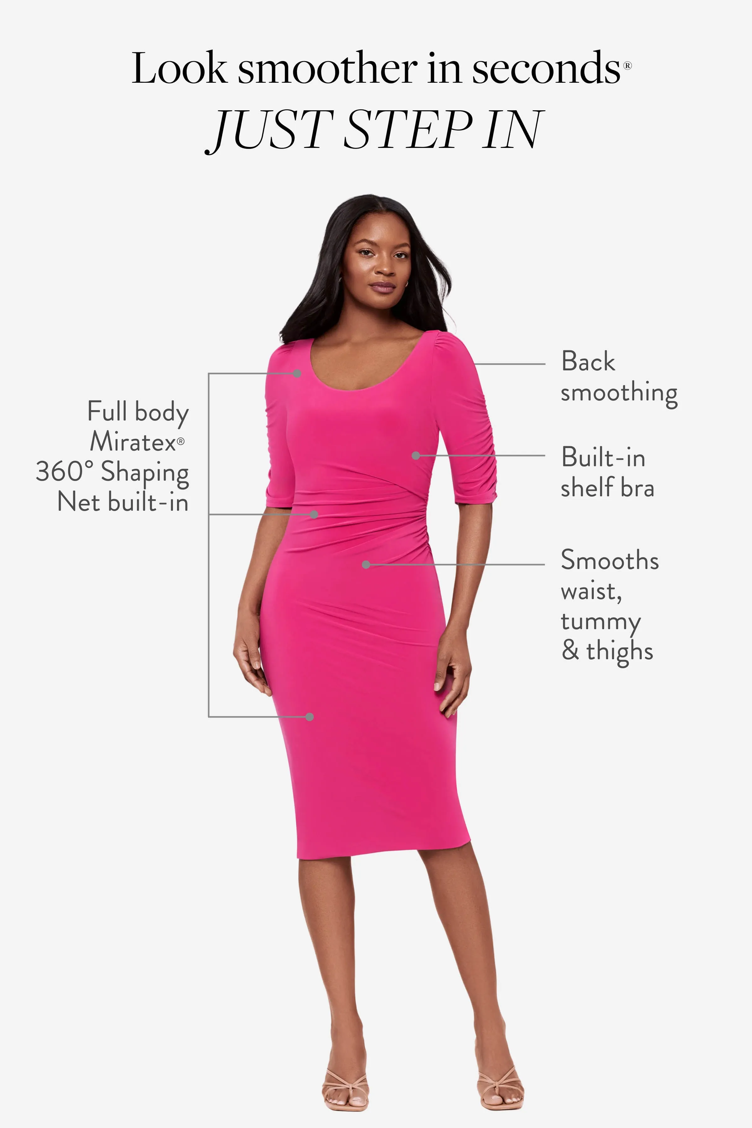 Lumi Shaping Dress in Rosso sold by Miraclesuit product image thumbnail 2