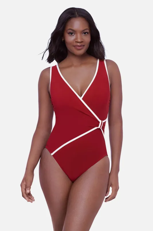 Ave One Piece in Cherry Chocolate sold by Miraclesuit
