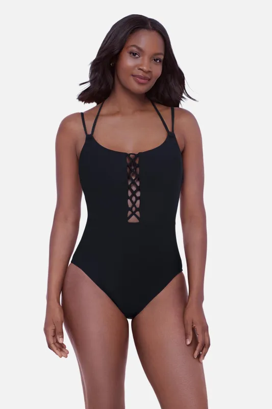 Bae One Piece in Black sold by Miraclesuit