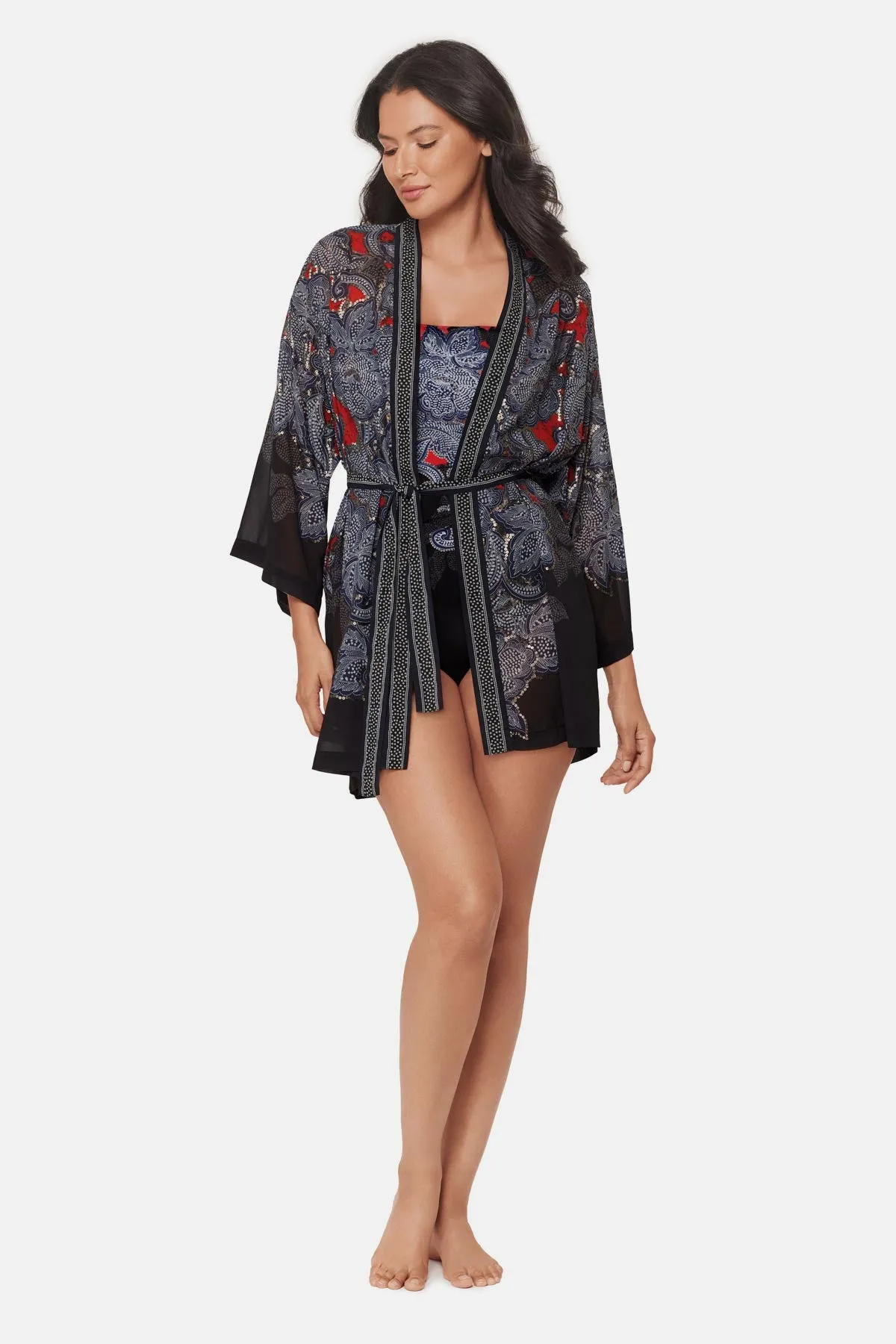 Kimono Cover Up in Steel Magnolias sold by Miraclesuit product image thumbnail 3