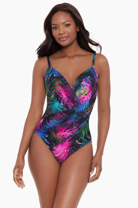 Bonita One Piece in Pixel Palmas sold by Miraclesuit