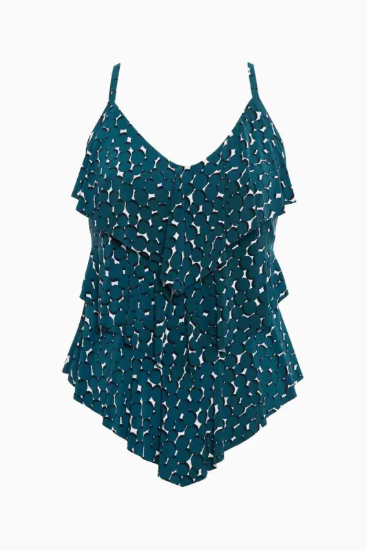Rita Tankini Top in Shadow Dot sold by Miraclesuit