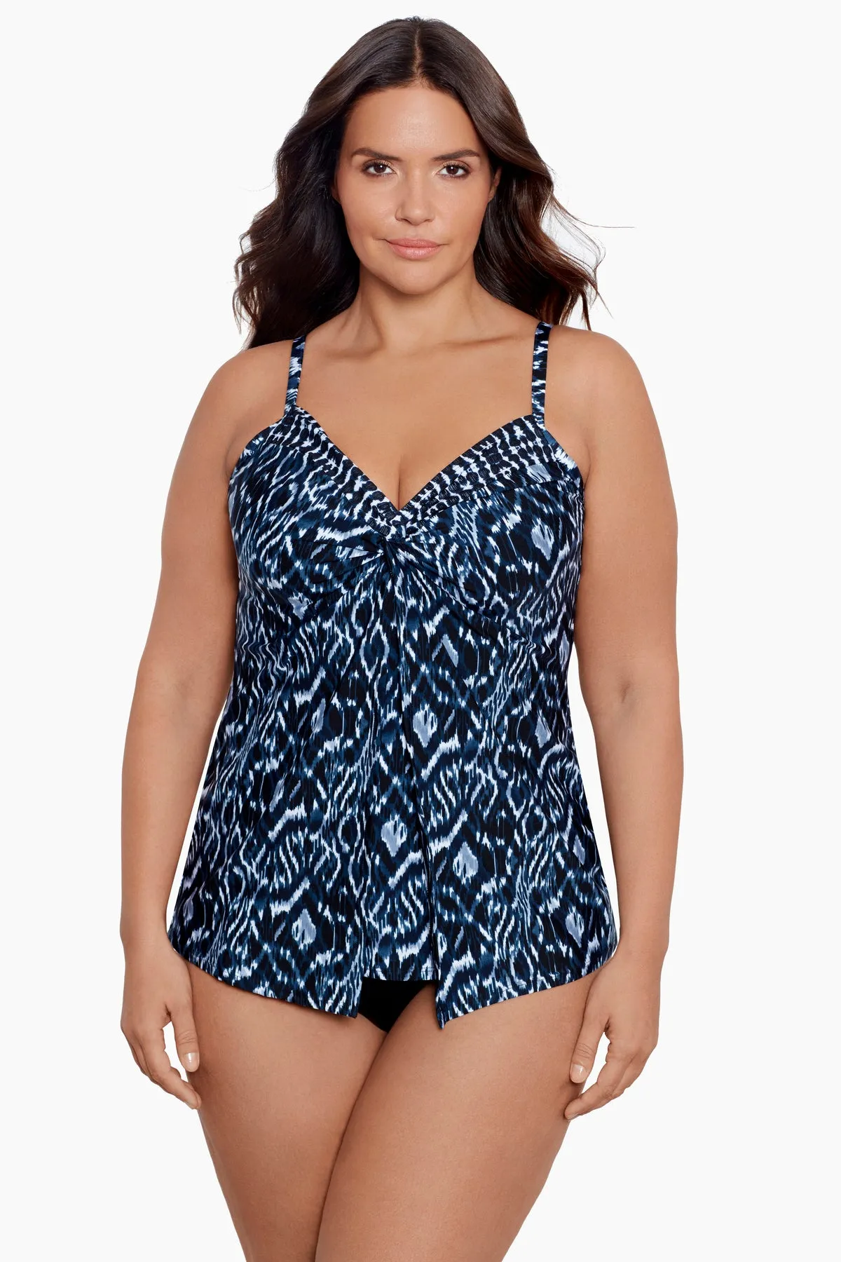 Plus Size Love Knot Tankini Top in Palatium sold by Miraclesuit