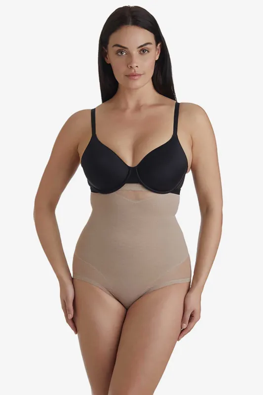 Sexy Sheer Shaping High-Waist Brief sold by Miraclesuit