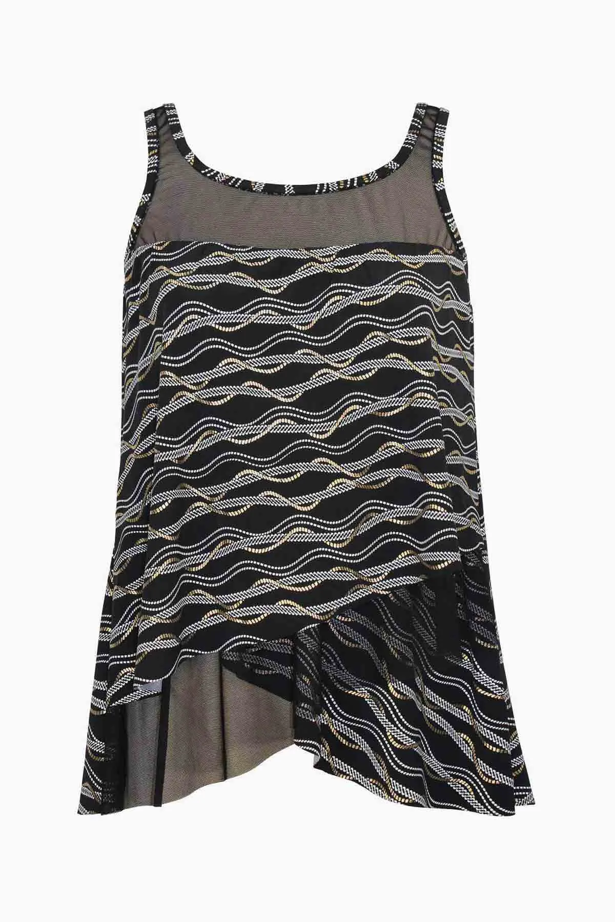 Mirage Tankini Top in Linked In sold by Miraclesuit