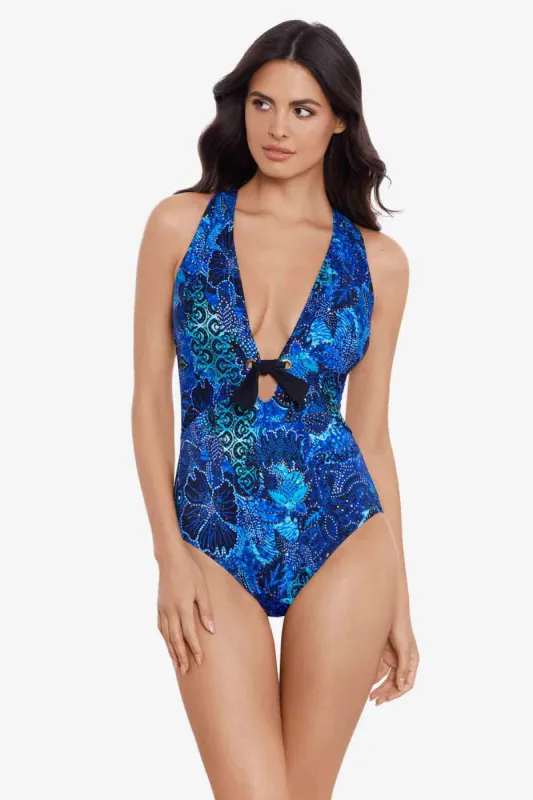 Halle One Piece in Jewels In The Nile sold by Miraclesuit