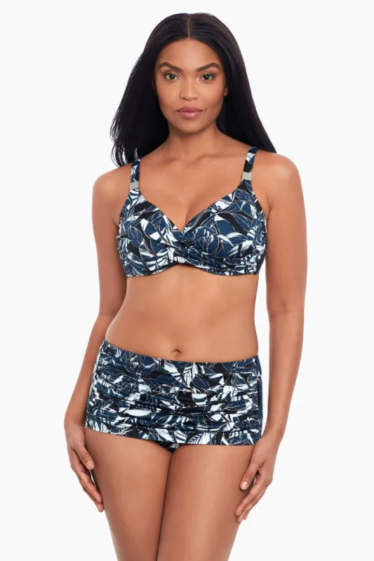 Shimmer Shadows Norma Jean Retro Swim Bottom sold by Miraclesuit