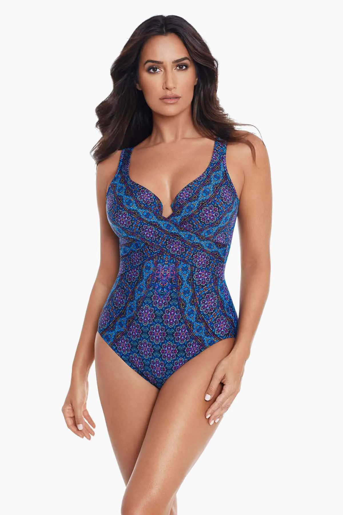 Criss Cross Escape One Piece in Danube Bleu sold by Miraclesuit