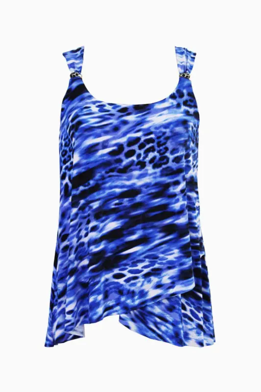 Lynx Lazuli Dazzle Tankini Top sold by Miraclesuit