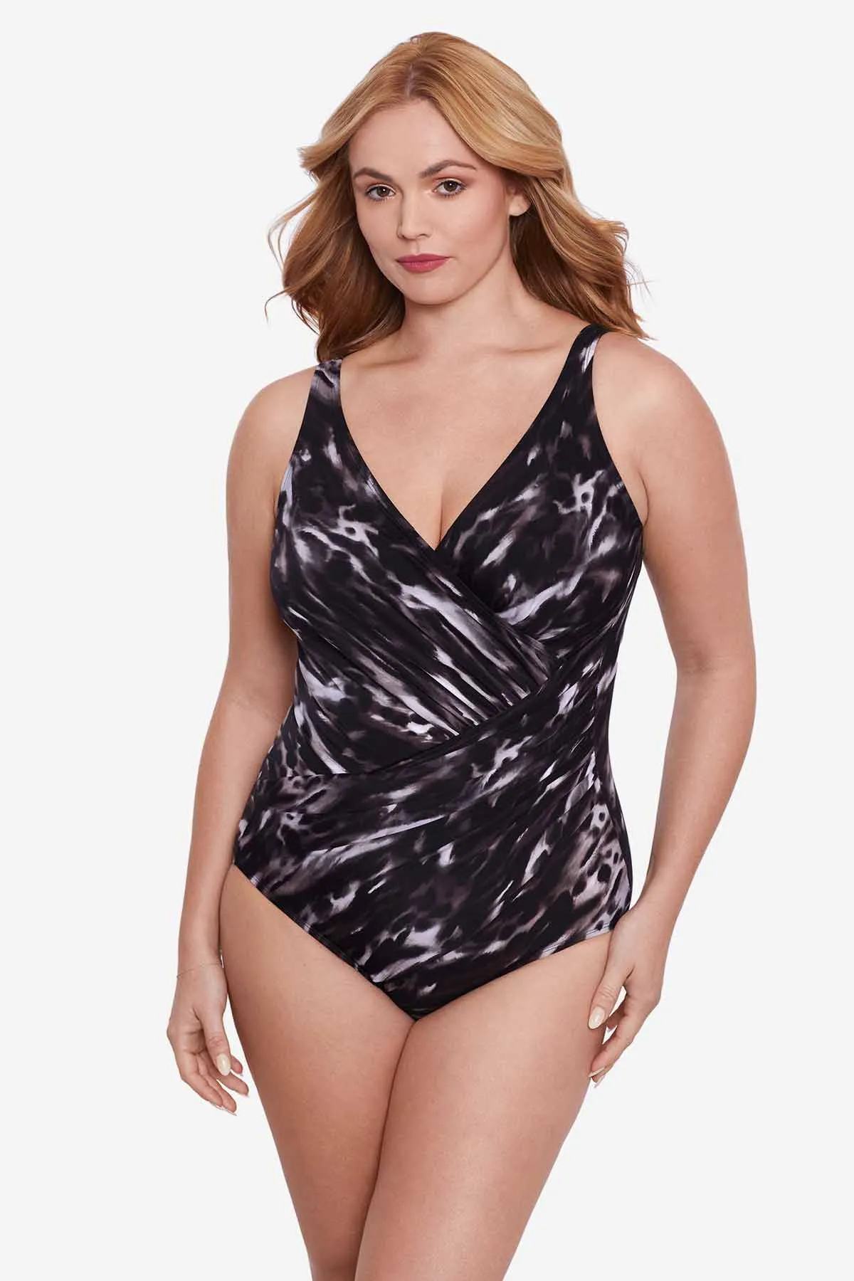 Plus Size Oceanus One Piece in Tempest sold by Miraclesuit