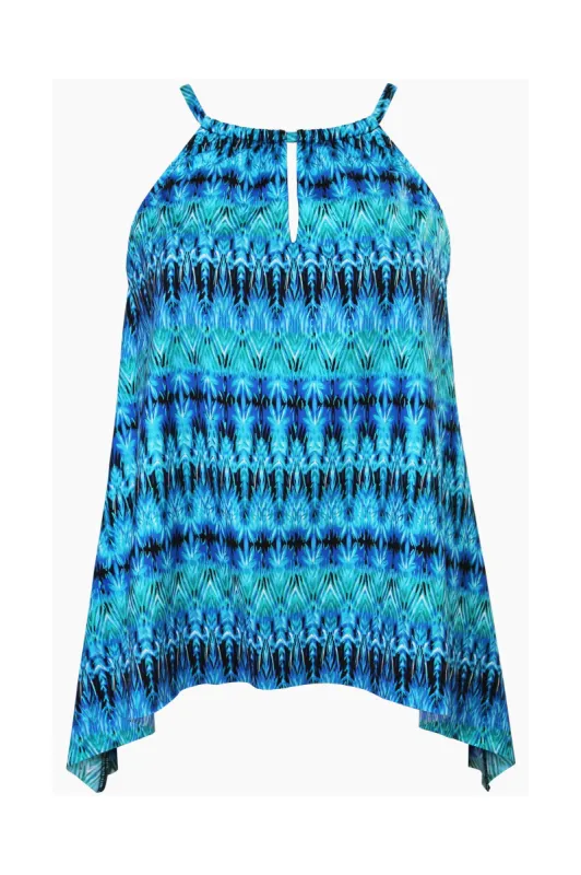 Cabana Chic Peephole Tankini Top DD-Cup sold by Miraclesuit